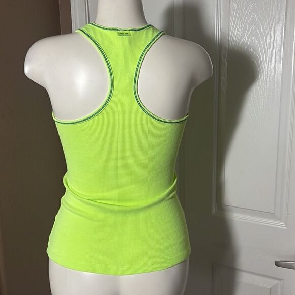 Lorna Jane neon green and blue racerback tank size xs - Picture 3 of 5